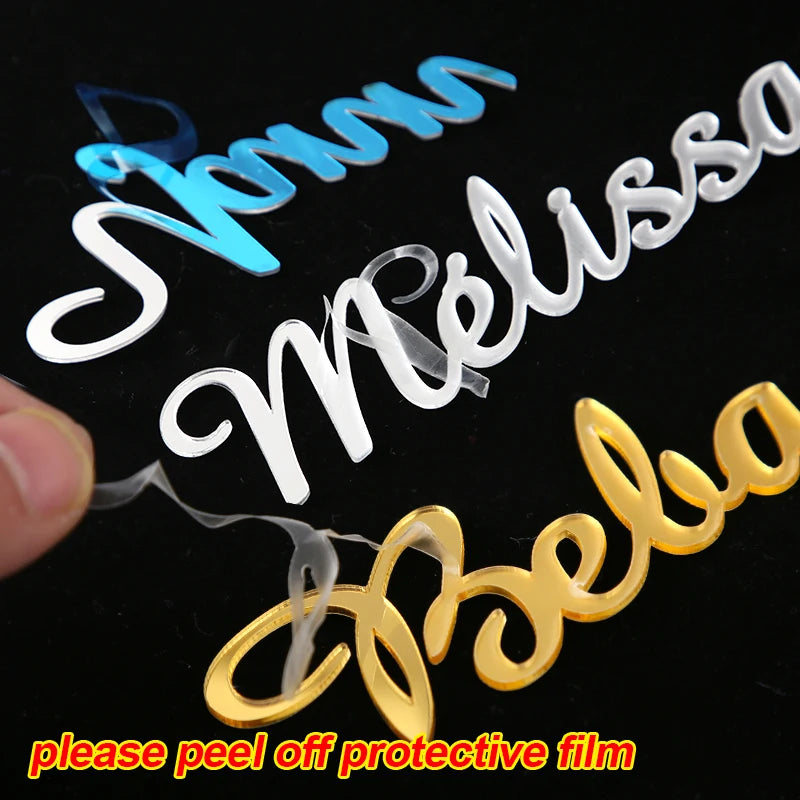 Personalized wedding place table cards Laser cut names Guest names Weddings place card name signs Place settings Bride and Groom