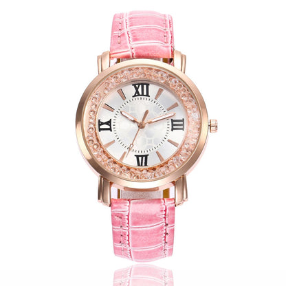 2025 Luxury Women Watch Fashion Leisure Set  Elegant Fashion Ladies Leather Quartz Wristwatch