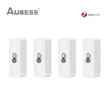 AUBESS Tuya Smart ZigBee 3.0 Smart Temperature And Humidity Sensor Monitoring Reminder Via Alexa Google Home ZigBee Gateway