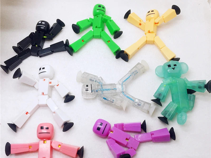 Suction Cup Sucker Sticky Robot Toys Collectable Action Figures Toy Create Stop Motion Animation Great for Kids Ages 4+