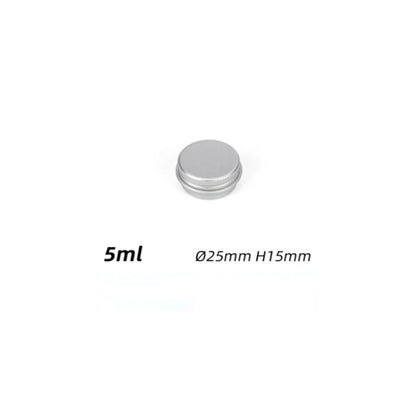5ml-250ml Cosmetic Aluminum Cans Aluminum Boxes Silver Aluminum Tins Cans Screw Top Round Candle Spice Tins Cans Lid Containers