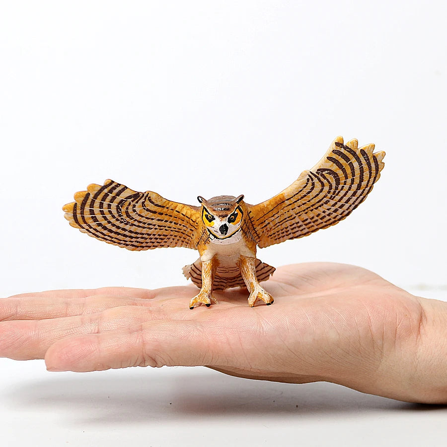 Simulated Bald Eagle Owl pelican Parrot Swan Birds Hand Painted Model Toy Figurine for Kids' Collection Science Educational Toys