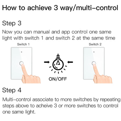 MOES ZigBee Touch Smart Light Switch With Neutral/No Neutral , US Wall Switch No Capacitor Smart Life/Tuya Works with Alexa