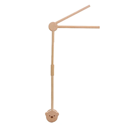Baby Soft Felt Cartoon Wool Ball Seashell Rattles Hanging Bed Bell Newborn Mobile Crib Wooden Bracket Montessori Education Toys