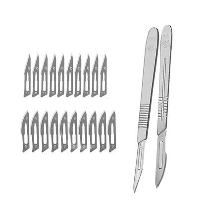 Carbon Steel Carving Metal Scalpel handle 11# 23# Engraving Craft knive Non-Slip Surgical Scalpel Knife Paper Cutting Tool Knife