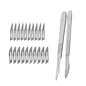 Carbon Steel Carving Metal Scalpel handle 11# 23# Engraving Craft knive Non-Slip Surgical Scalpel Knife Paper Cutting Tool Knife