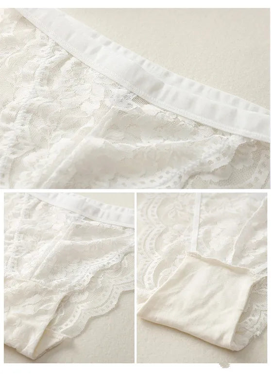 Lace Bra And Panties Set Women Push-Up Bralette Low-Rise Briefs Padded Lingerie Set Female Wireless Underwear Sexy Intimates