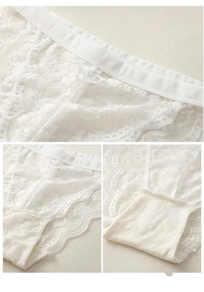 Lace Bra And Panties Set Women Push-Up Bralette Low-Rise Briefs Padded Lingerie Set Female Wireless Underwear Sexy Intimates
