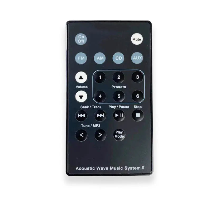for Bose Acoustic Wave Music System II Remote Control Replacement Black ABS Material for Audio Electronics