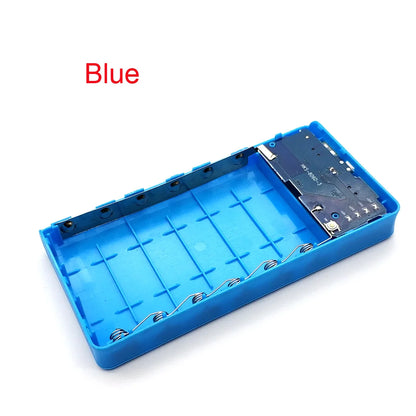 6x18650 Battery Power Bank Box DIY Power Bank Case Dual USB 18650 Battery Charger Box For Phone
