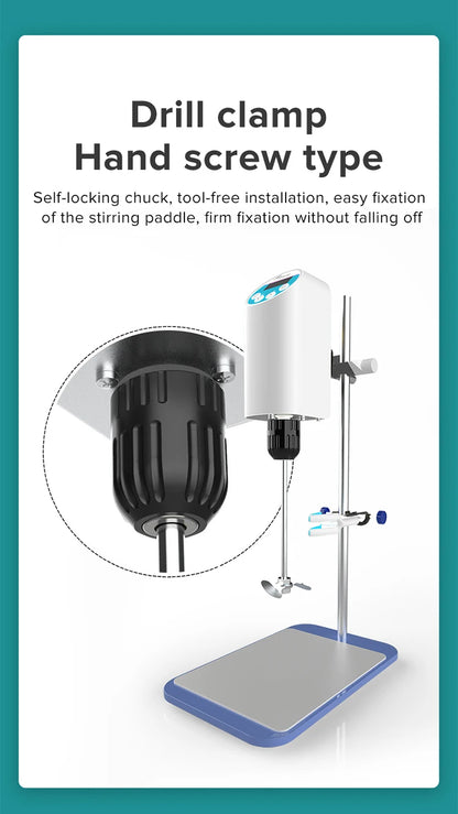 JOANLAB Official Store Laboratory Stirrer Electric Stirrer Digital Display Overhead Stirrer Lab Mixer Lab Equipment 110V To 220V