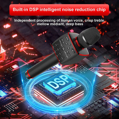 Karaoke Microphone Bluetooth Wireless Professional Dynamic Mic Portable Singing Machine for Home KTV Party Adult/Kid Gift