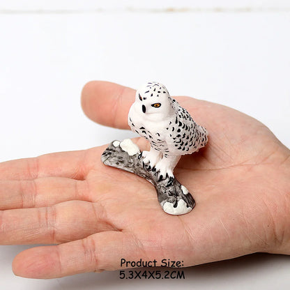 Simulated Bald Eagle Owl pelican Parrot Swan Birds Hand Painted Model Toy Figurine for Kids' Collection Science Educational Toys