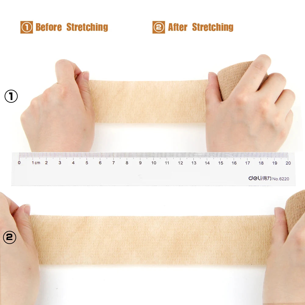 24 Pieces Self Adhesive Bandage Wrap Breathable Vet Wrap Cohesive Bandage First Aid for Pets Athletic Elastic Self Adherent Wrap