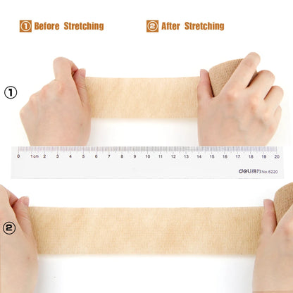 24 Pieces Self Adhesive Bandage Wrap Breathable Vet Wrap Cohesive Bandage First Aid for Pets Athletic Elastic Self Adherent Wrap