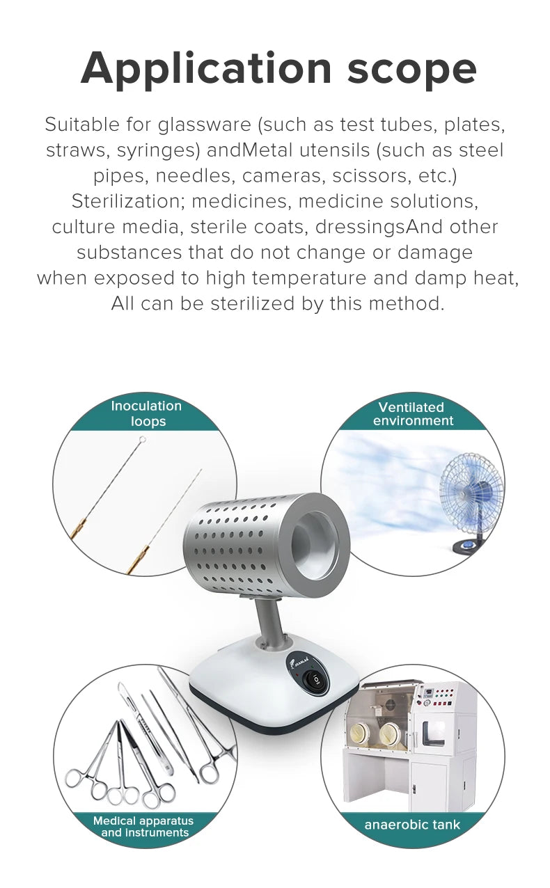 Infrared Sterilizer Bacti-Cinerator Inoculation Loop Sterilizer High Temperature Disinfection Rapid Sterilizer Lab Equipment