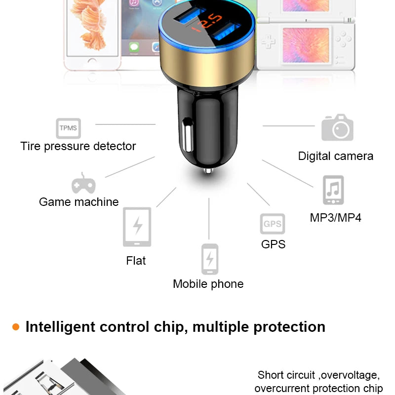 Car Charger Splitter Cigarette Lighter Socket Fast Charger on USB For Citroen C4 C5 C3 Ford Focus 2 3 4 Fiesta Mondeo Kuga