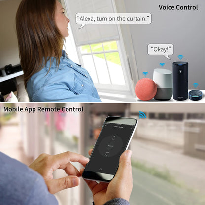 Tuya Smart Life WiFi Curtains Switch Connected Roller Shutters Control Blinds Motor Google Home Alexa Electric Window LoraTap