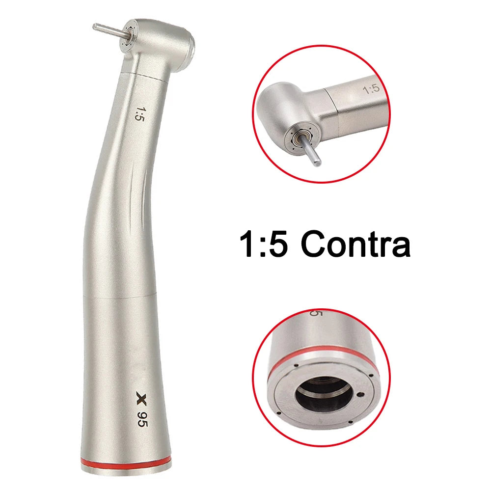 dentistry Contra Angle Low Speed Handpiece 1:1/1:5/20:1 Fiber Optic Straight Contra Angle X25L/X95L Style Air Turbine  dental