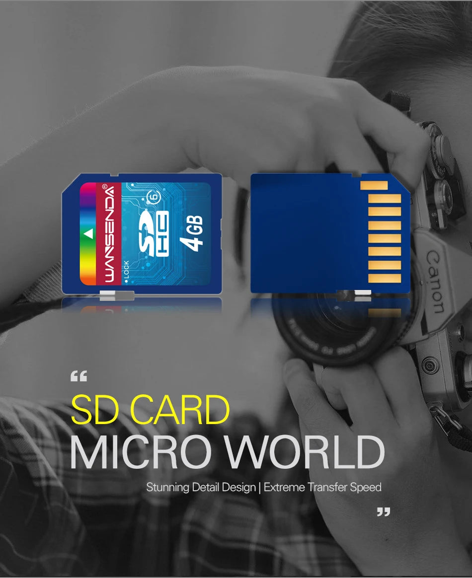 Hotsale WANSENDA SD Memory Card 64GB 32GB Class 10 SD Card 8GB 16GB Transflash SDHC SDXC TF Card Digital Flash Memory Card