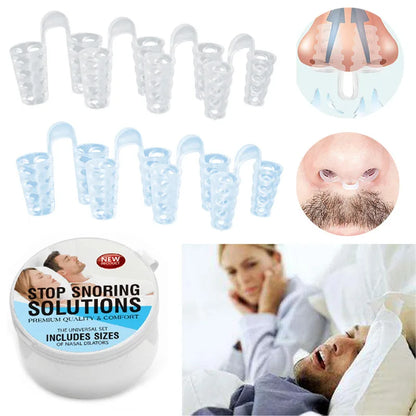 Anti Snoring Sleep Nose Clip Snore Stop Aid Nasal Dilators Device Congestion Aid No Strips Cones Sleeping Aid Device
