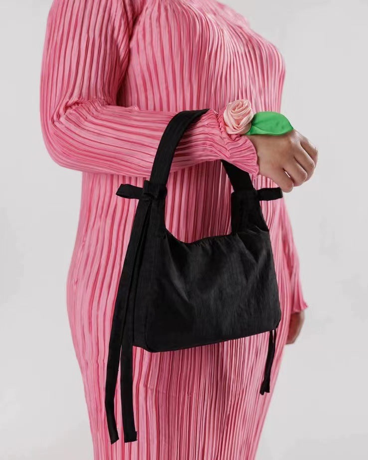 American niche design Baggu Mini Bow handbag underarm bag fashion trendy sky blue all-match women's bag