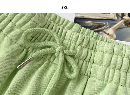 Fat mm large size shorts female summer New loose harbor wind leisure sports a word home wide leg hot pants foreign trade ins