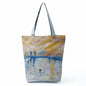 Factory Direct Sales Oil Painting Printed Shoulder Bag Large Capacity Casual Tote Bag Fashion Simple Handbag Customized with Pictures