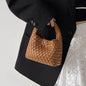 PU handmade woven bag summer high-end niche design women's bag handbag shoulder bag vegetable basket Ins bag