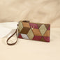 New Fashion Small Square Bag, Cross-Border High-End Retro Wallet, Versatile Zipper Bag, Women's Trendy Color-Blocking Clutch Bag