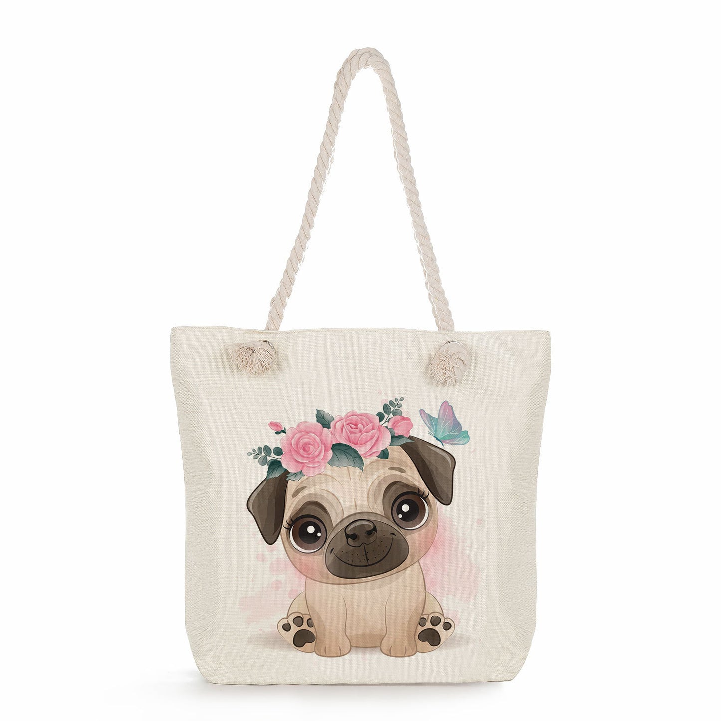 Spot wholesale cartoon cute animal shoulder bag simple large capacity handbag lazy style literary tote bag