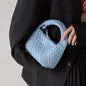 PU handmade woven bag summer high-end niche design women's bag handbag shoulder bag vegetable basket Ins bag