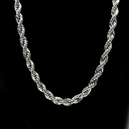 Men's hip-hop gold-plated European and American necklace fashion high sense 1cm thick twist necklace twisted rope chain a generation of hair