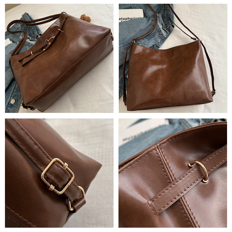 Maillard Vintage Backpack Women's Autumn and Winter 2024 New Fashionable Tote Bag Casual Large Capacity Backpack