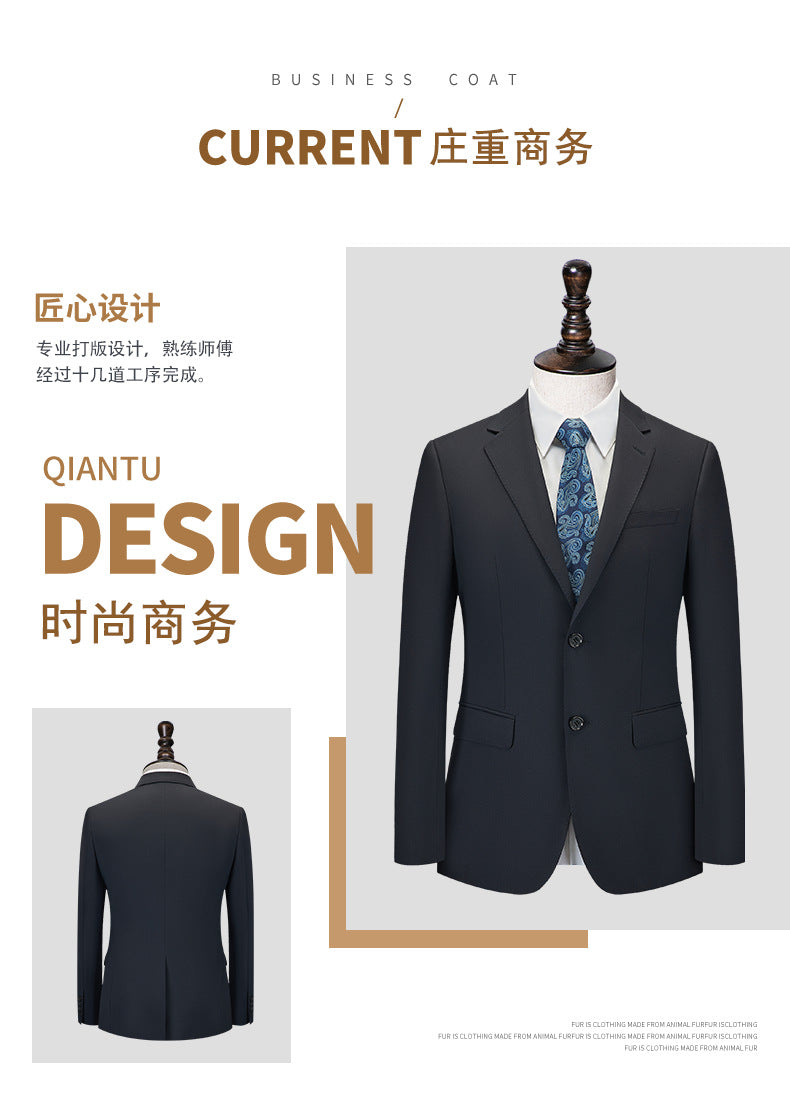 Men's Premium Suit -Business Suit, Professional Formal Wear, Ideal for Work and Weddings,50% Wool,Customizable Fit with 20 Sizes