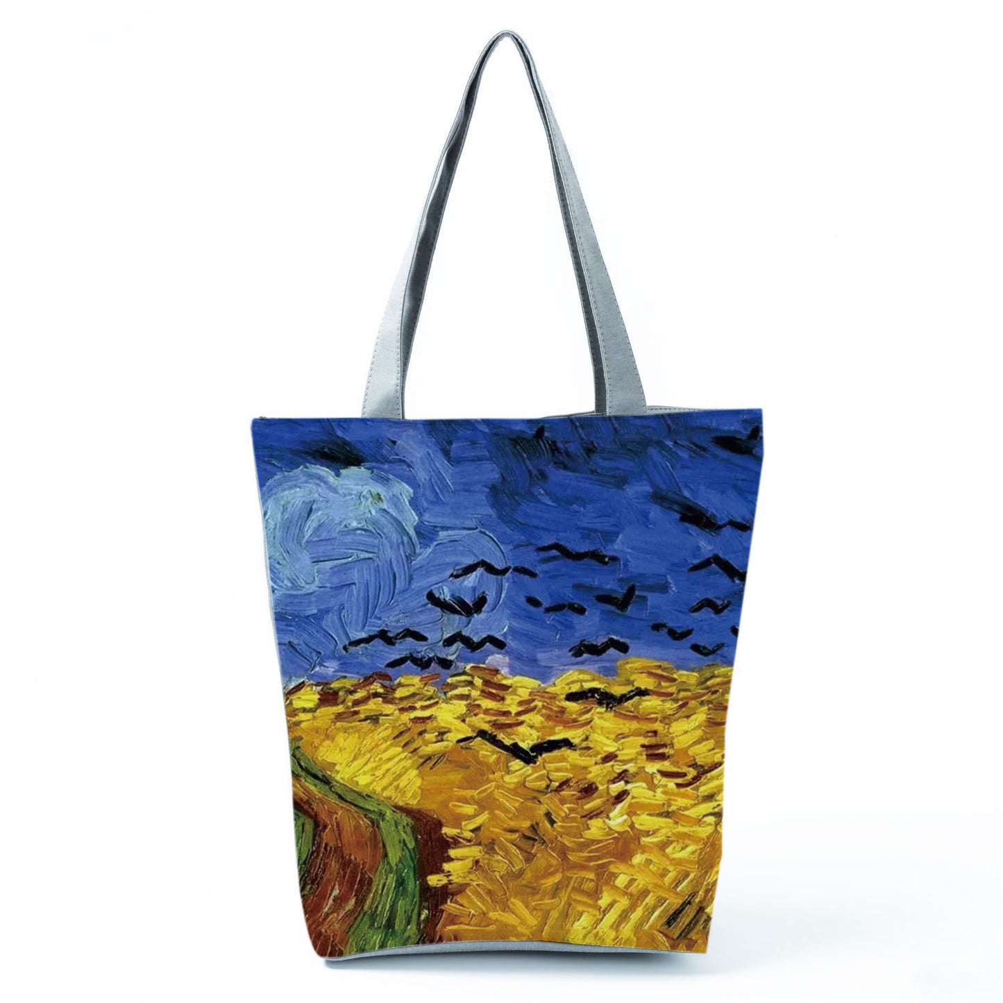 Factory Direct Sales Oil Painting Printed Shoulder Bag Large Capacity Casual Tote Bag Fashion Simple Handbag Customized with Pictures