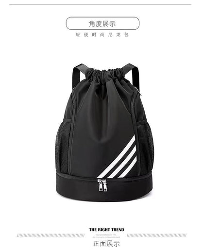 2024 New Drawstring Drawstring Pocket Backpack Outdoor Training Basketball Bag Large Capacity Travel Gym Bag Backpack