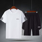 Sports Suit Men's Fitness Sweat Suit Summer Short-Sleeved T-Shirt Loose Quick-Drying Clothing Basketball Training Running Shorts