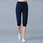 High-Waisted Stretch Cropped Pants for Women, Summer Thin Sports Pants, Loose Harem Pants 100kg Fat mm Large Size Casual Pants for Women