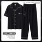 Zhuojia plus size Pajamas Men's Summer Plus Weight Increase Short-sleeved Pants Loose Cardigan Home Wear Men's 220kg