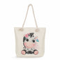 Spot wholesale cartoon cute animal shoulder bag simple large capacity handbag lazy style literary tote bag