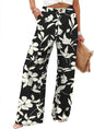 2026 Cross-Border Amazon European and American Summer Comfortable High-Waisted Long Pants with Buttons and Elastic Waist Wide-Leg Pants for Women Casual Straight-Leg Pants