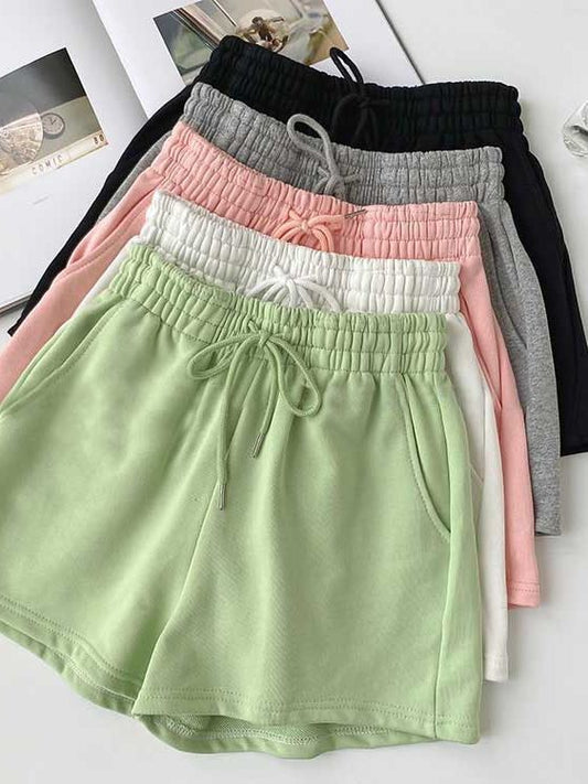 Fat mm large size shorts female summer New loose harbor wind leisure sports a word home wide leg hot pants foreign trade ins