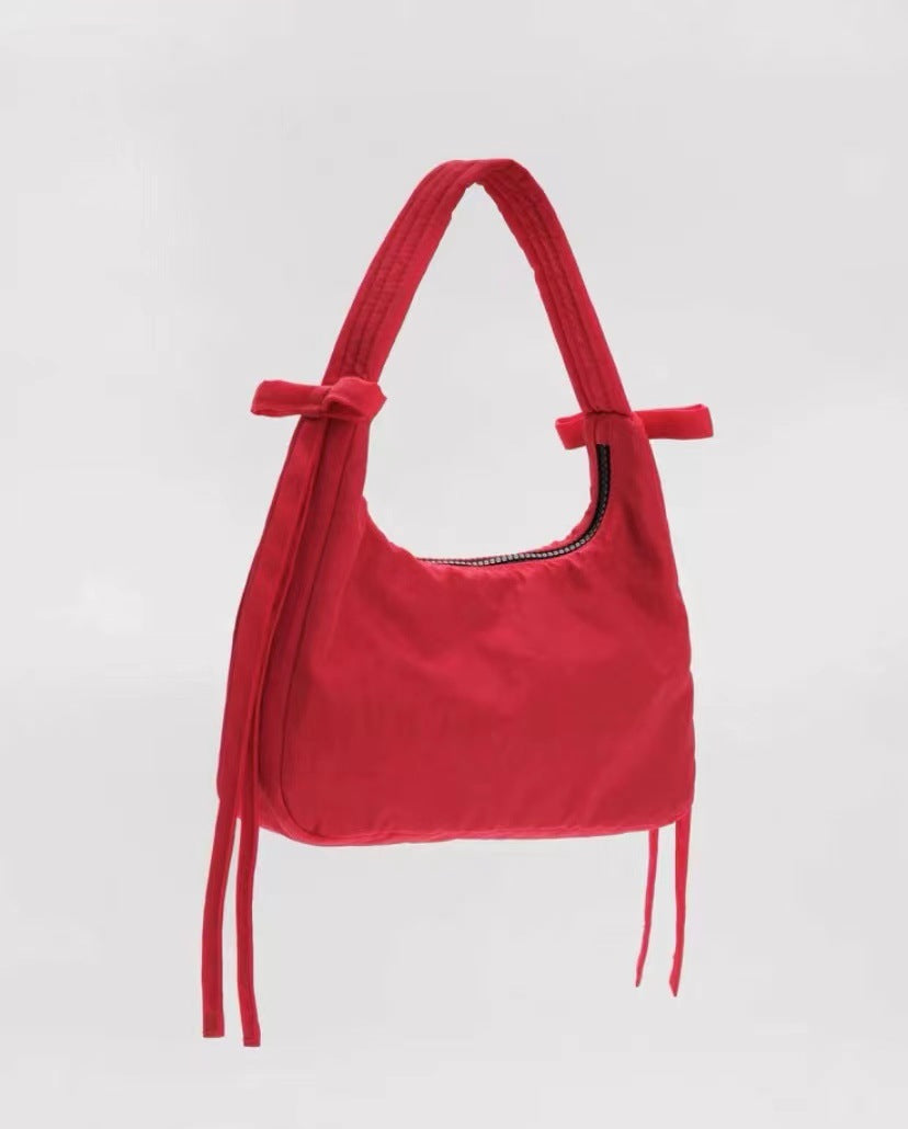 American niche design Baggu Mini Bow handbag underarm bag fashion trendy sky blue all-match women's bag