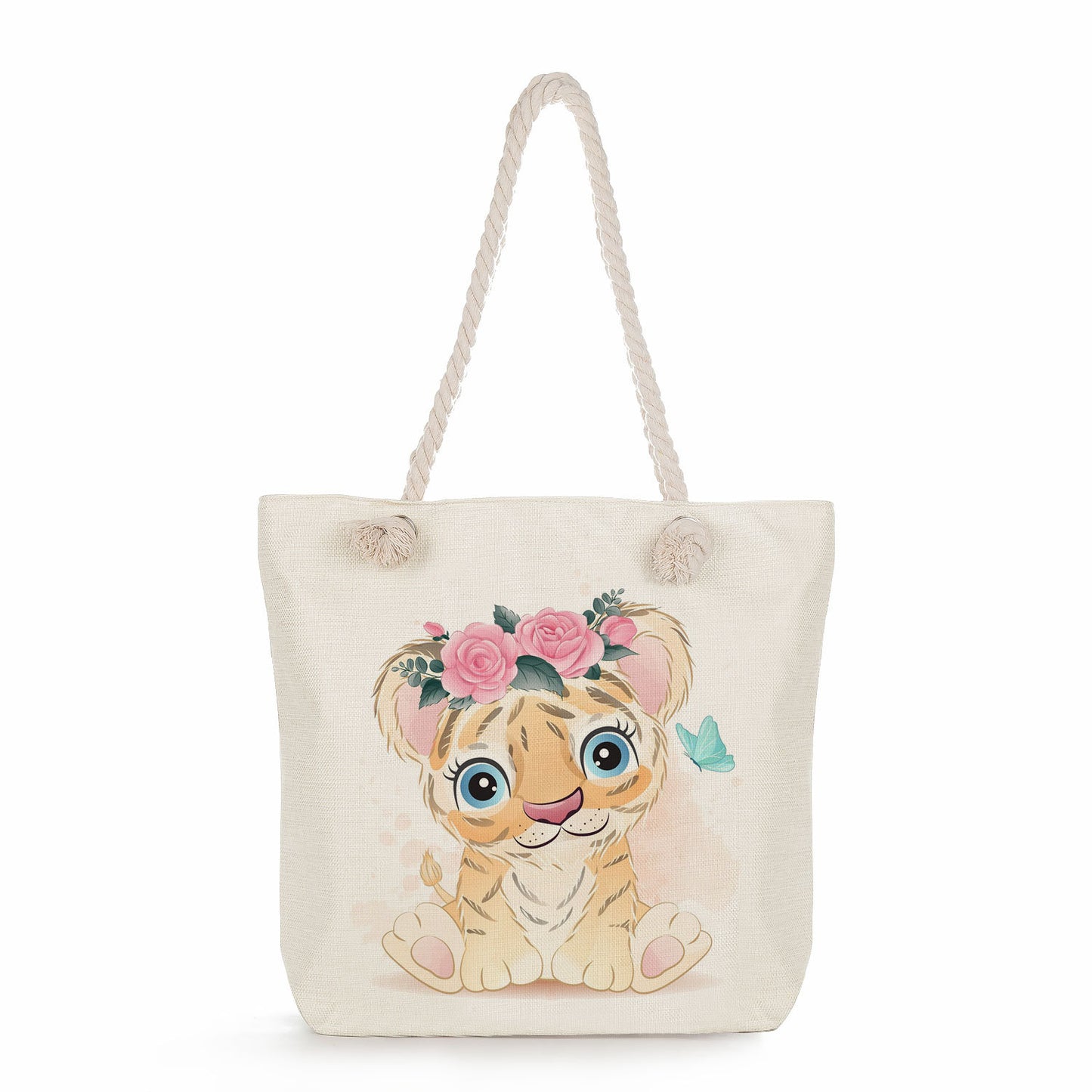 Spot wholesale cartoon cute animal shoulder bag simple large capacity handbag lazy style literary tote bag