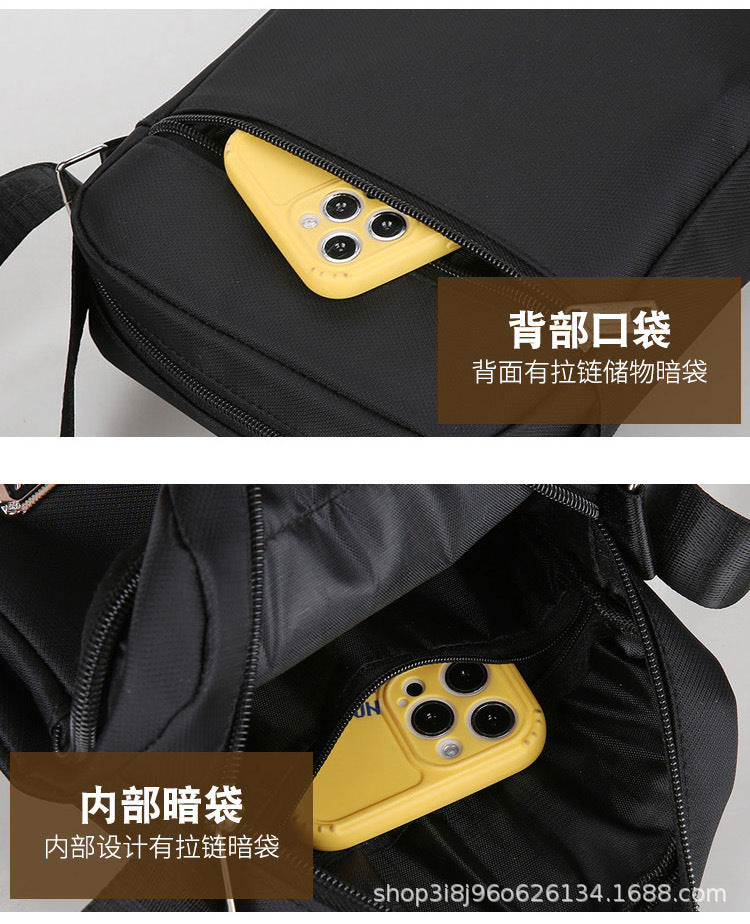 Waterproof Men Crossbody Bags Male Nylon Shoulder Bags Boy Messenger Bag Man Handbags For Travel Casual Large Satchel Grey Bags