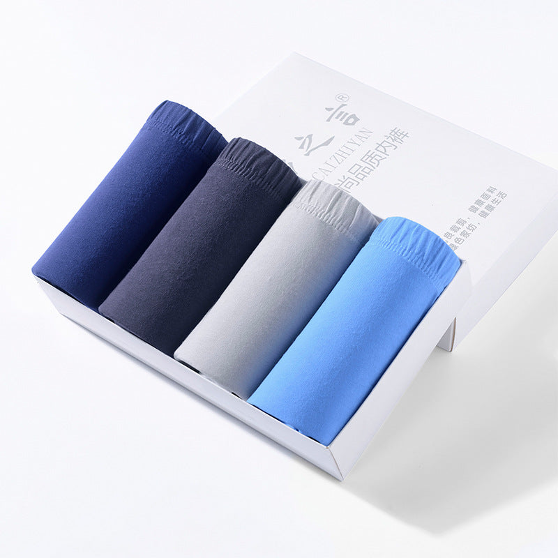 Carefully Selected Pure Cotton Men's Underwear Plus Size Briefs Breathable Sweat-Absorbent Middle-Aged and Elderly Cotton Briefs Men's Wholesale