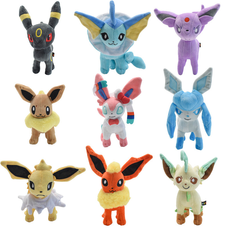 Pokemon Eevee Collection Plush Flareon Vaporeon Stuffed Doll Espeon Umbreon Glaceon Leafeon Sylveon plushies Xmas Gifts For Kids