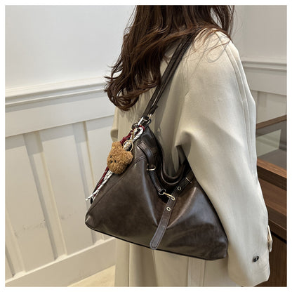Maillard Vintage Backpack Women's Autumn and Winter 2024 New Fashionable Tote Bag Casual Large Capacity Backpack