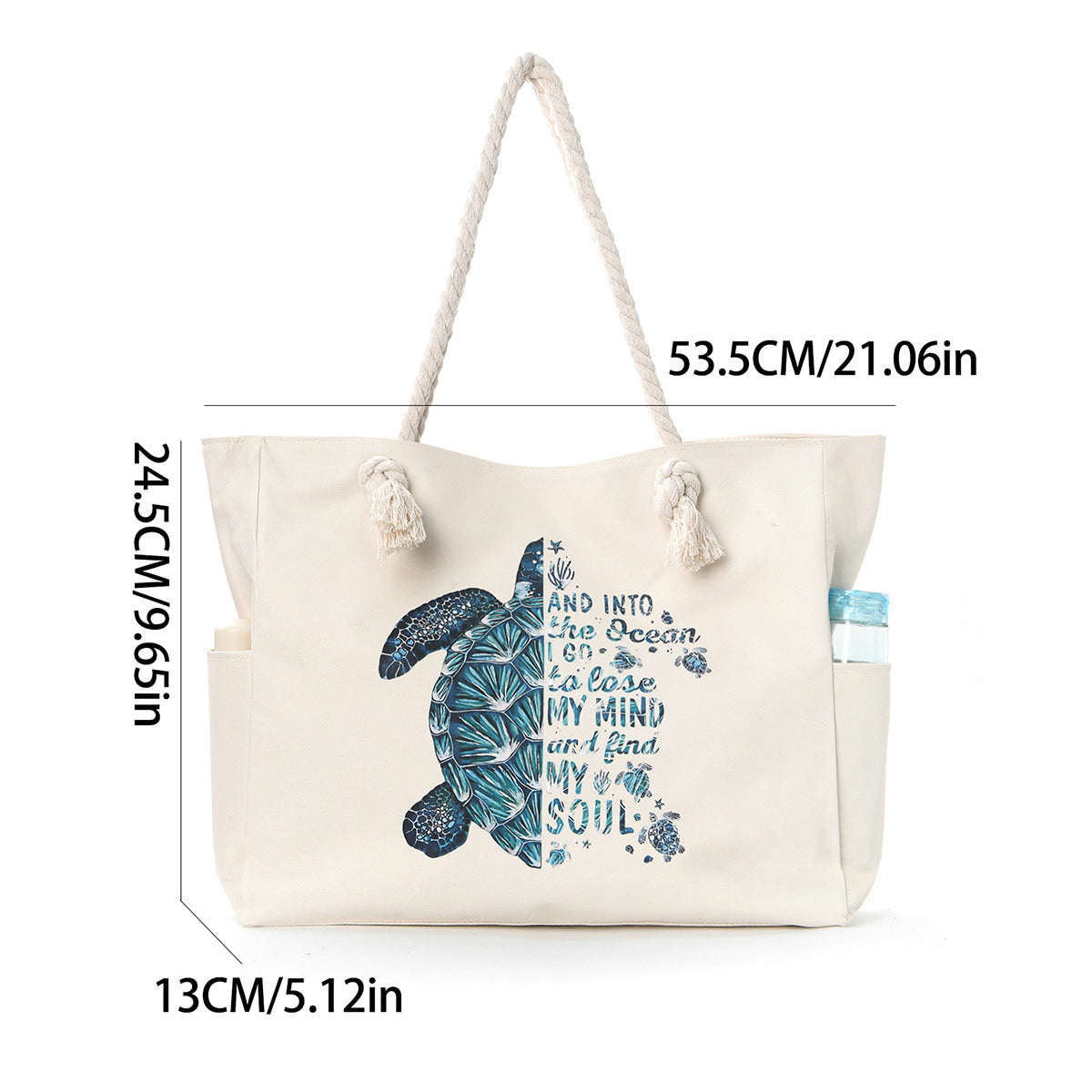 Feihong Cross-Border Large-Capacity Beach Bag Women's Bag Armpit Shoulder Bag Simple and Versatile Casual Storage Canvas Bag
